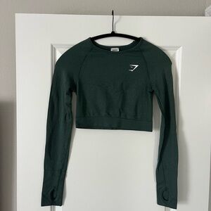 Gymshark Green Vital Long Sleeve Crop Top